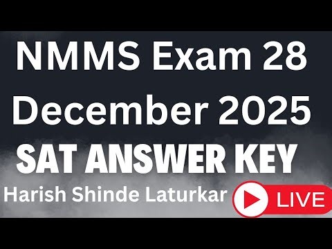 NMMS EXAM SAT PAPER 28 December 2025 Answer Key