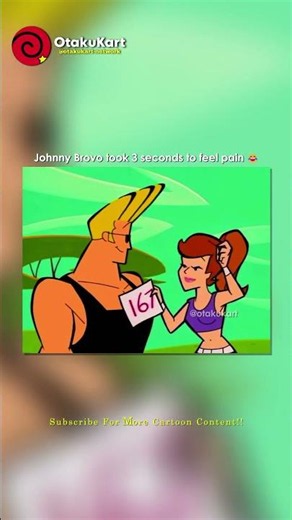 Johnny Bravo took 3 seconds to feel pain 😂 #shorts #cartoon