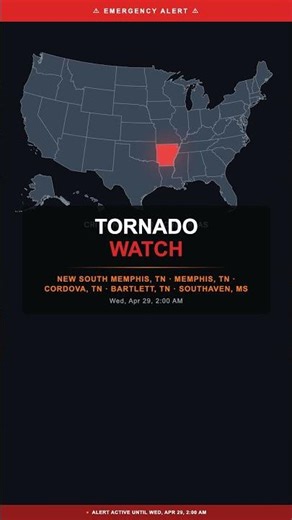 🔴 Tornado Watch — Memphis, TN | Weather Alert