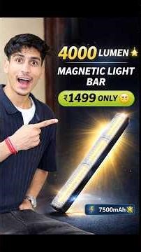 Best Magnetic LED Light Bar Under ₹1500 ⚡ 4000 Lumen Rechargeable Lamp Review #bestlightunder2000