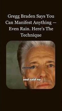 He didn't pray for rain — he FELT rain. And the sky opened. Gregg Braden explains. ☁️ #Manifestation