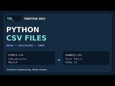 Python CSV Tutorial for Beginners | Read, Calculate & Save a Report