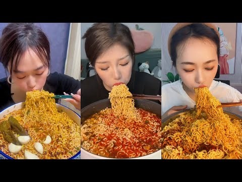 Extra Spicy Korean Soup Noodles Eating Mukbang Spicy Noodles Eating Challenge Asmr 