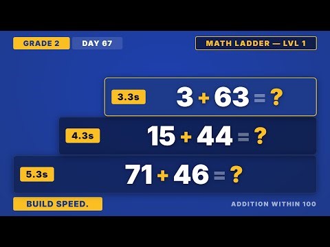Addition Within 100 | Grade 2 Math Ladder Level 1 (Day 67/365)