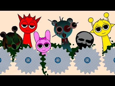 Incredibox Sprunki VS Phase 2 VS Shredder in Algodoo | Algodoom #10