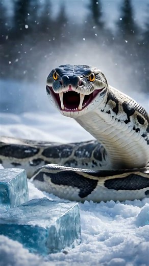 Frozen Python Awakens After Ice Shatters 🐍 |Escape in#short