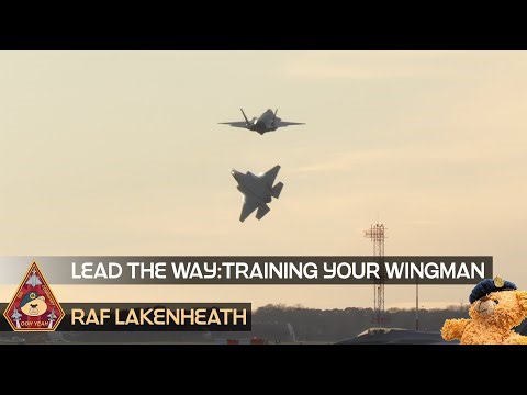 LEAD THE WAY: 48TH FIGHTER WING F-35 LEAD PILOT TRAINING WINGMAN IN FORMATION, HIGH KEY & PFO