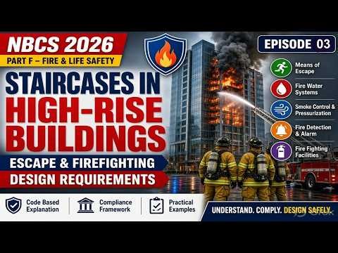 High-Rise Fire Safety: Staircase & Exit Requirements | NBCS 2026 Part F Explained | EP 03