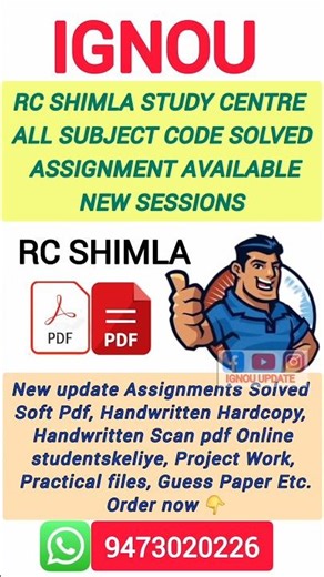 IGNOU Assignment Submission Guidelines Rc Shimla 11 march 2026 Session | IGNOU Assignment #shimla