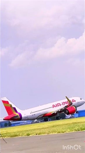 airbus A321 smoothly takeoff ✈️ #airindia #aviation #youtubeshorts #shortvideo