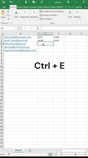 Excel Flash Fill – Auto Fill Patterns with Ctrl + E