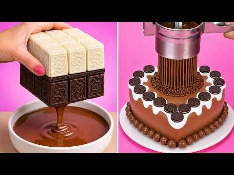 The Most Beautiful Chocolate Cake Ever 🍫🌹 How To Make A Perfect Chocolate Drip Cake & Ice Cream