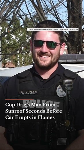 Cop Drags Man From Sunroof Seconds Before Car Erupts in Flames | N18G