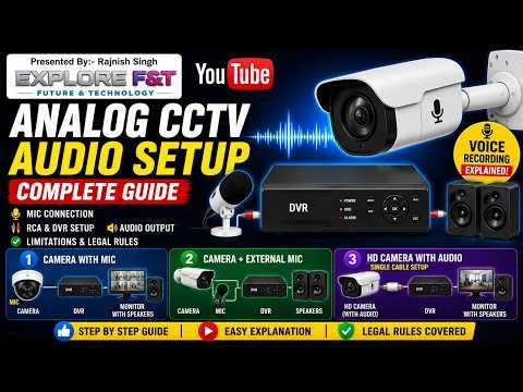 How to Connect Audio in Analog CCTV Cameras with DVR | Complete Guide