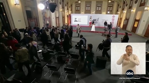 A powerful magnitude 6.5 earthquake rocked southern Mexico, injuring at least a dozen people and jolting millions. The quake disrupted the first press event of the year for Mexico’s president, sending staffers running for cover. Trevor Ault reports. https://abcnews.link/GIFdN9N | ABC World News Tonight with David Muir