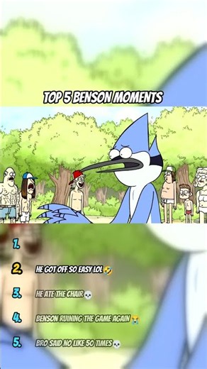 Top 5 Benson Moments | Regular Show #shorts #regularshow #top5
