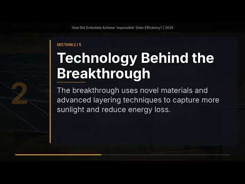 How Did Scientists Achieve ‘impossible’ Solar Efficiency? | 2026