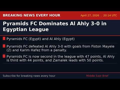 Pyramids FC Dominates Al Ahly 3-0 in Egyptian League