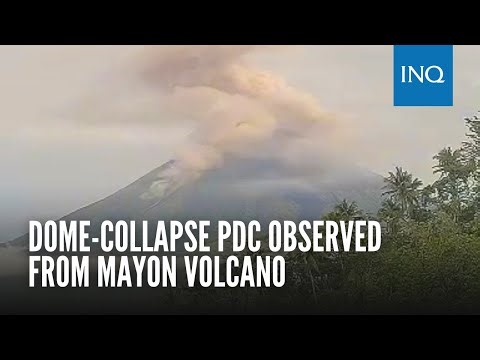 Dome-collapse PDC observed from Mayon Volcano on Thursday morning