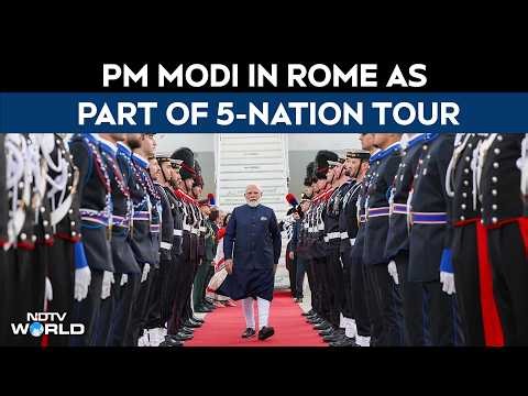 PM Modi In Rome | PM Narendra Modi In Rome On The Last Leg Of Five-Nation Visit