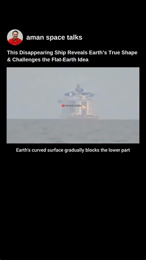 This Disappearing Ship Reveals Earth’s True Shape & Challenges the Flat-Earth Idea #physics #shorts