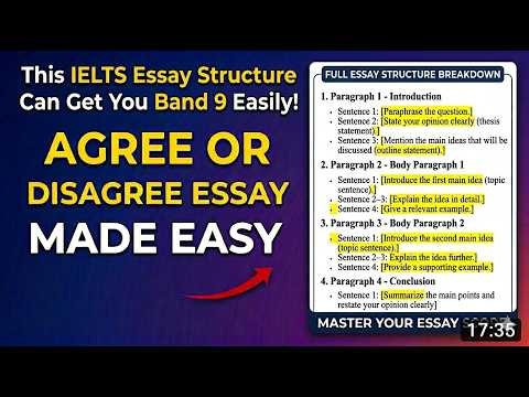 IELTS Writing Task 2 Band 9 Sample Essay | Agree or Disagree