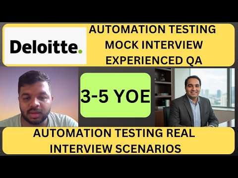 Automation Testing Interview Experience | Real-Time QA & SDET Interview Preparation 2026
