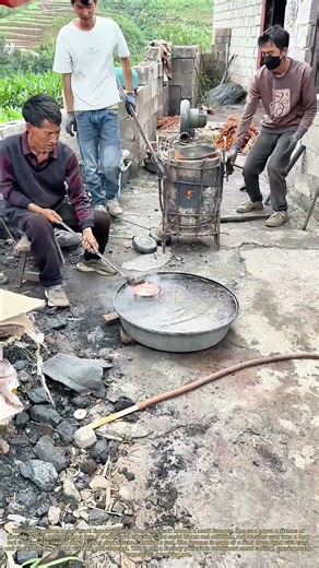 Pouring the Copper: How Three Men Cast a Pan from Molten Metal