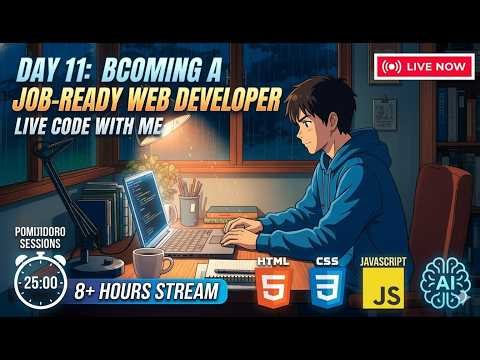 [20.4.26] Day 11: Becoming a Job-Ready Web Developer | 8 hours+ Live Code with me. #codingjourney