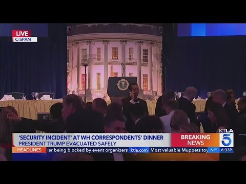 Trump evacuated after security incident at White House correspondents dinner