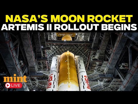 NASA Begins Rollout of SLS Rocket for Artemis II Mission | NASA Lunar Mission LIVE Updates