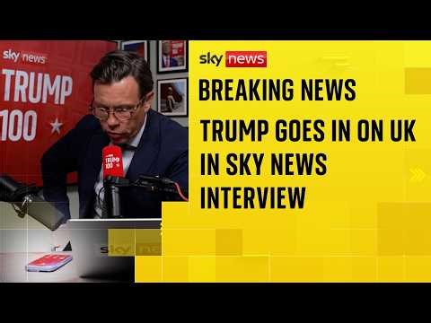 BREAKING: 'Insane', 'tragic', 'sad'. Trump blasts UK in Trump100 interview