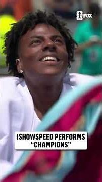 @IShowSpeed performs his song "Champions" during the 2026 FIFA World Cup Closing Ceremonies