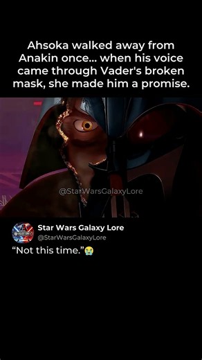Ahsoka REFUSED to Leave Anakin a Second Time 😭 #starwars #darthvader #ahsoka