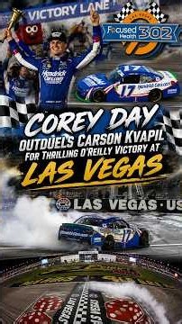 Corey Day outduels Carson Kvapil for thrilling O’Reilly victory at Las Vegas