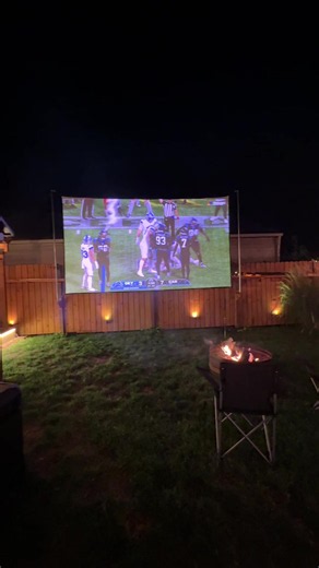 Sunday night football in my backyard. | backyard football