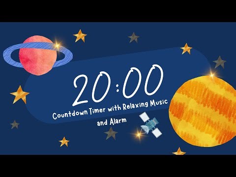 20 Minute Countdown Timer with Relaxing Music and Alarm | Space Timer