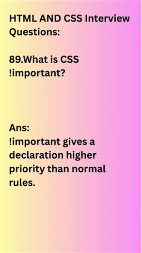 HTML Interview Question #89