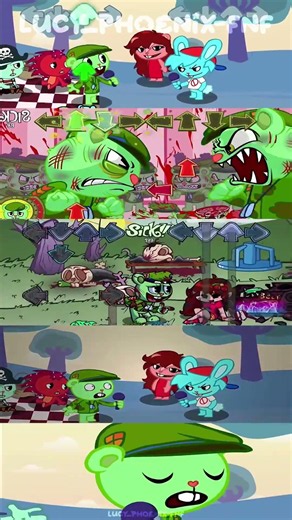 Flippy Goes INSANE in Happy Tree Friends 😱🐻 | Boyfriend Can’t Survive the Horror 💀🎤 #LucyPhoenixFNF