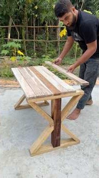 Minimalist and elegant wooden table design #WoodCraft #Woodwork #WoodCreativity #Woodworking