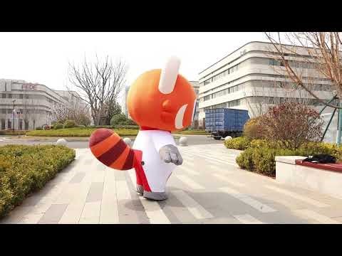 Inflatable red panda mascot costume