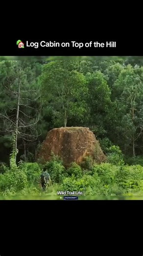 Built on the peak of a hill, this log cabin is a true symbol of effort, patience, and survival spirit. 🌲⛰️ Every detail blends with nature, every step is inspiring. Would you live in a place like this? 🤔 👉 Like, comment, and don’t forget to follow!