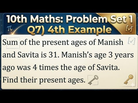 Sum of present age manish & savita is 31 manish age 3 year ago was 4 times savita find present ages