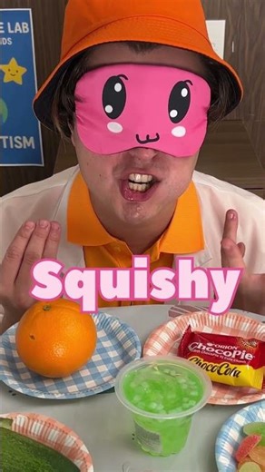 😋 BLINDFOLDED FOOD TEST — Crunchy or Squishy? #shorts #kids