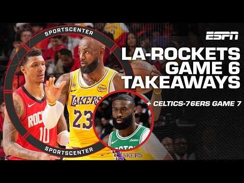 Lakers close out Rockets in Game 6 😤 + 76ers vs. Celtics Game 7 keys 🔑 | SportsCenter