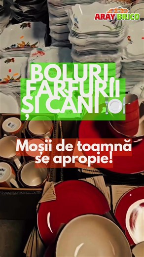 🍽️ Boluri, farfurii și căni din ceramică pentru Moșii de toamnă! Moșii de toamnă se apropie, iar la ARAY BRICO găsești o gamă variată de modele, culori și dimensiuni, potrivite pentru toate gusturile și bugetele! 🍂 Vino să descoperi modelele disponibile și să alegi tot ce ai nevoie pentru această perioadă! 📍 ARAY BRICO – Vălenii de Munte #ArayBrico #MosiiDeToamna #VaseCeramice #ValeniiDeMunte