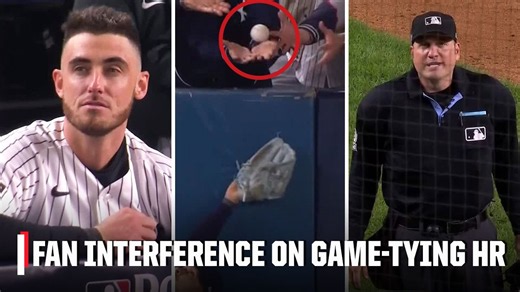Yankees' game-tying home run OVERTURNED due to fan interference, eliminated in NLDS | MLB on ESPN