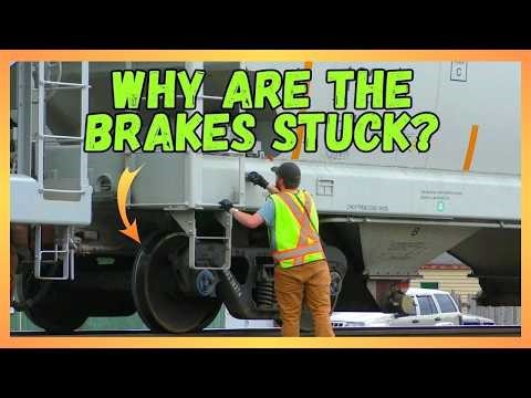 Brakes Are Stuck On A Grain Car And The Conductor Has To Find It On A Long Freight Train