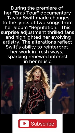 Taylor Swift changes 2 song lyrics on 'Reputation'#news