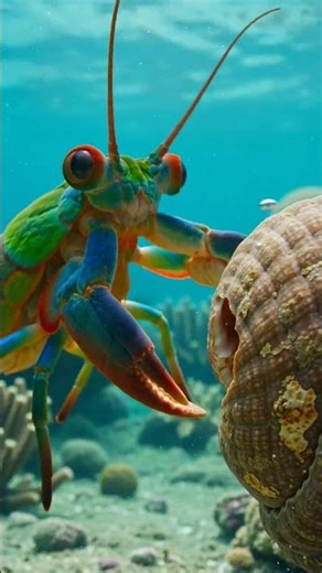 🦐 El camarón mantis golpea como un martillo submarino
